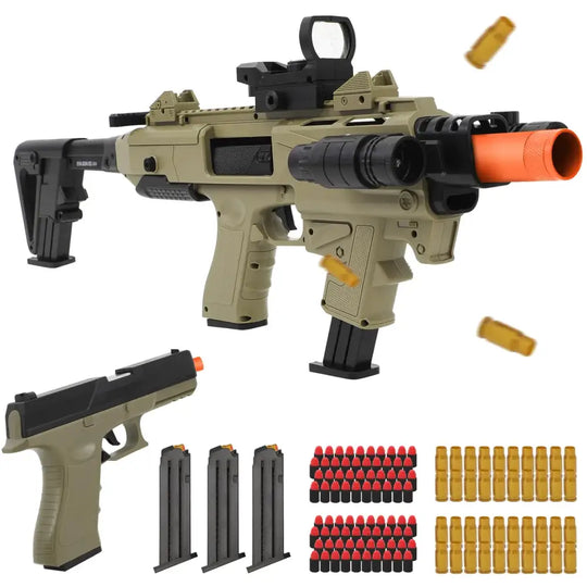 Spcozgil Two Modes Soft Bullet Toy Gun Shell Ejecting with 80 Soft Bullets 40 Shells Realistic Toy Guns for Boys Shooting Play Gun for Kids Adults Boy Gifts for Halloween Christmas Birthday Age 8+