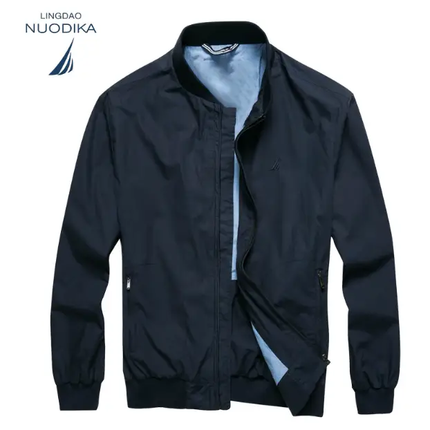 Spring Autumn Men's Casual Jacket with Stand Collar