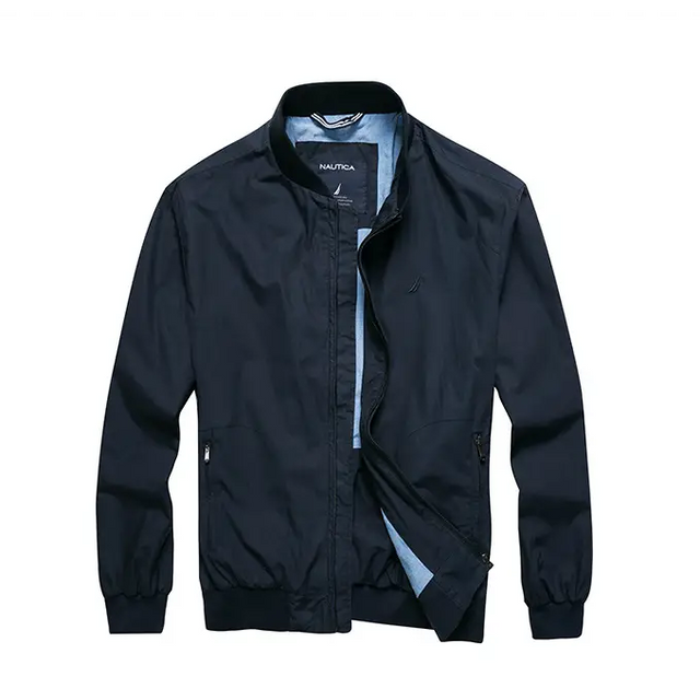 Spring Autumn Men's Casual Jacket with Stand Collar