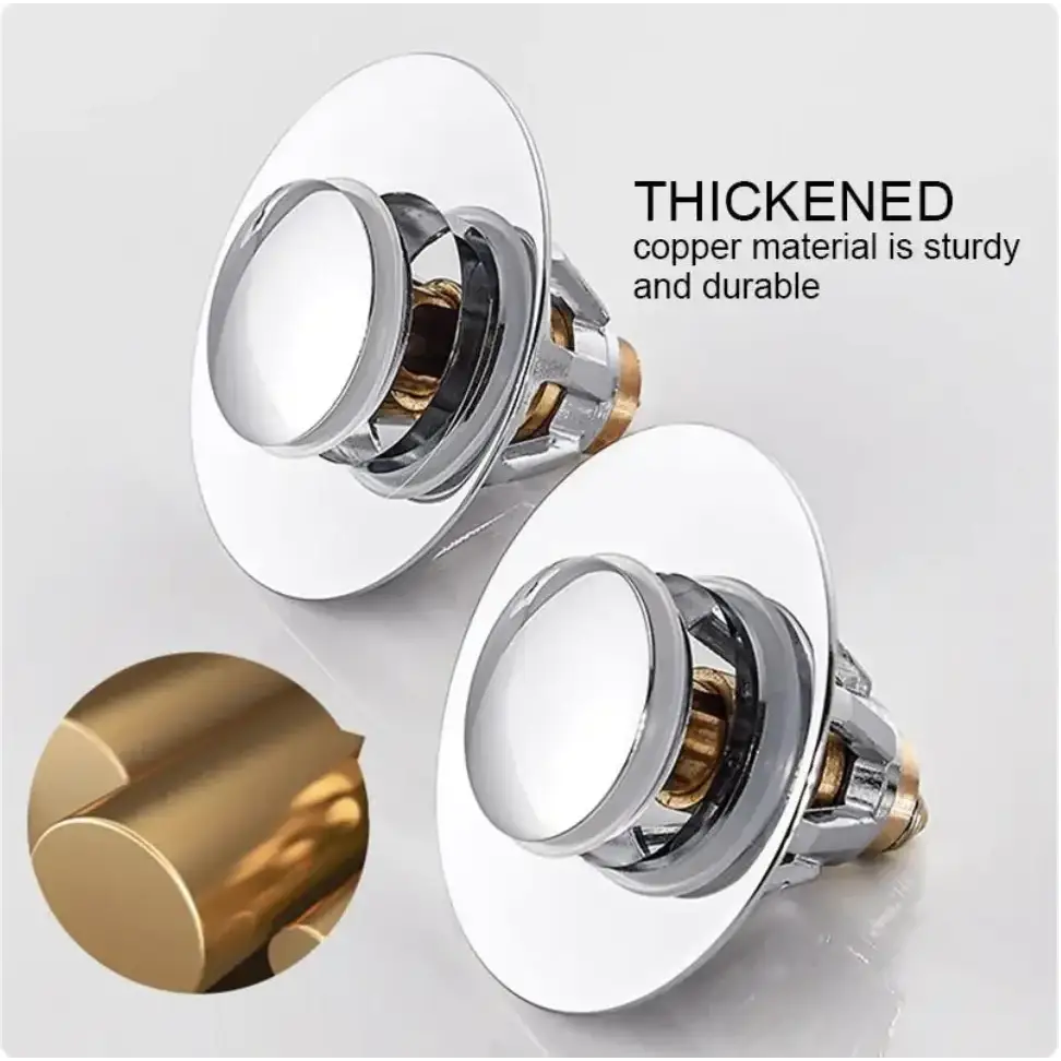 Stainless Steel Pop-Up Drain Filter with Hair Stopper
