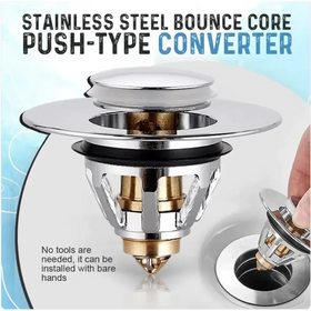 Stainless Steel Pop-Up Drain Filter with Hair Stopper