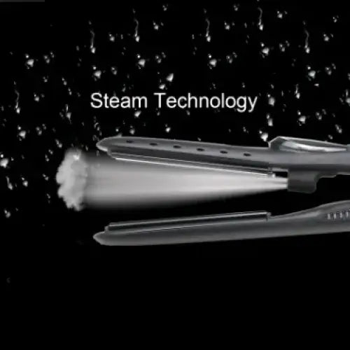 Steam Straightener and Curling Iron with Ceramic Plate
