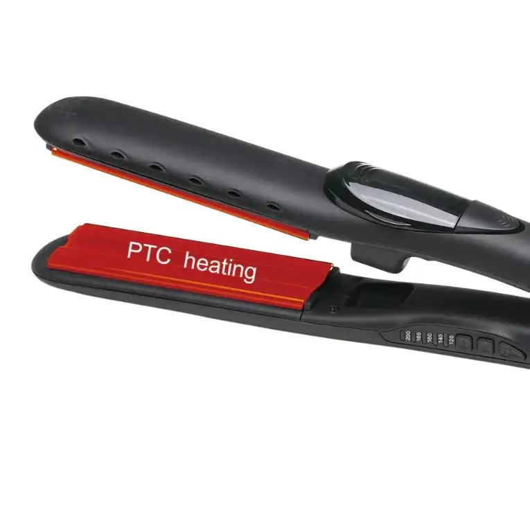 Steam Straightener and Curling Iron with Ceramic Plate