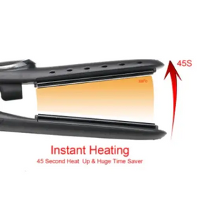 Steam Straightener and Curling Iron with Ceramic Plate