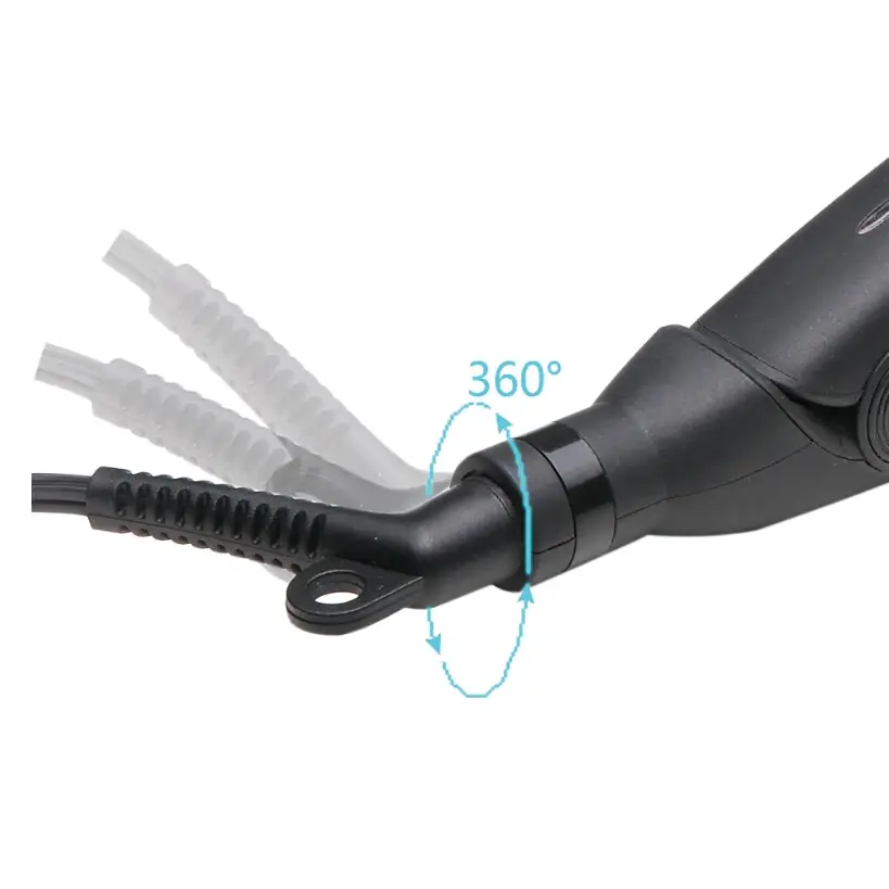 Steam Straightener and Curling Iron with Ceramic Plate