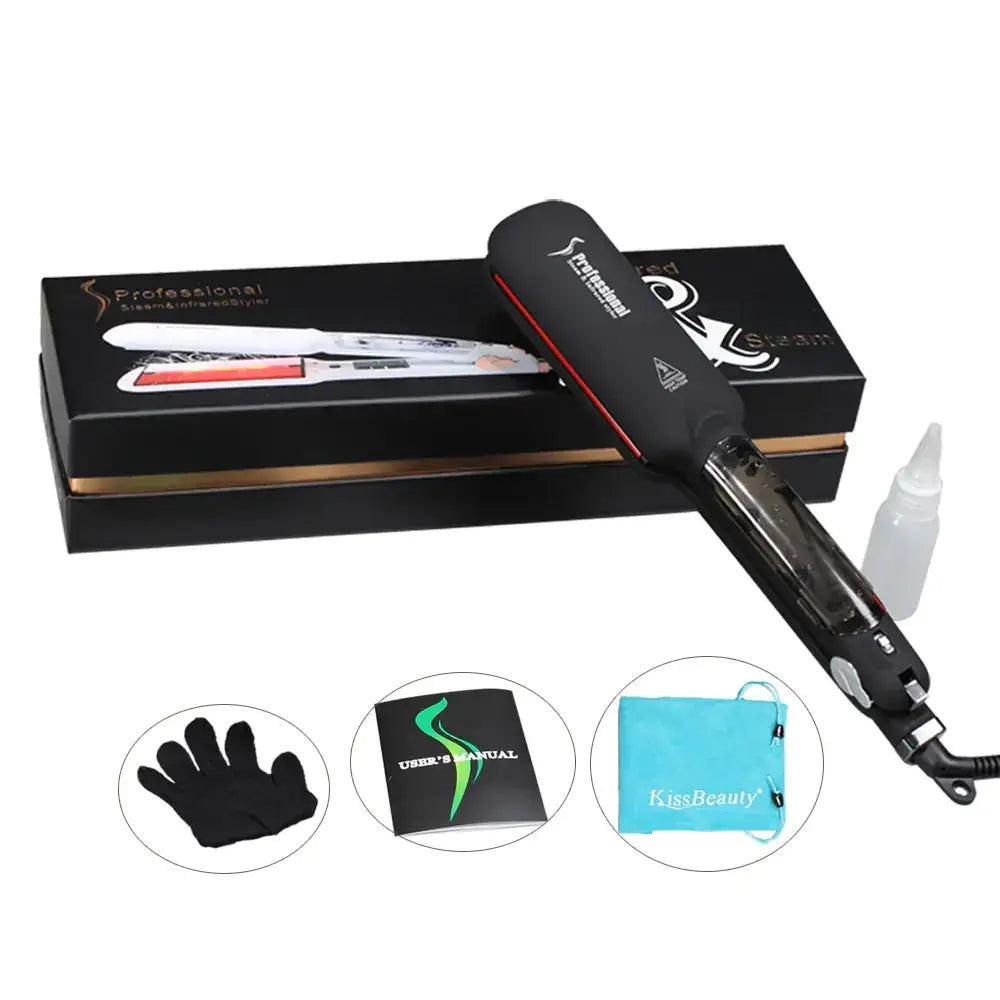 Straight Iron Steam Spray Hair Straightener