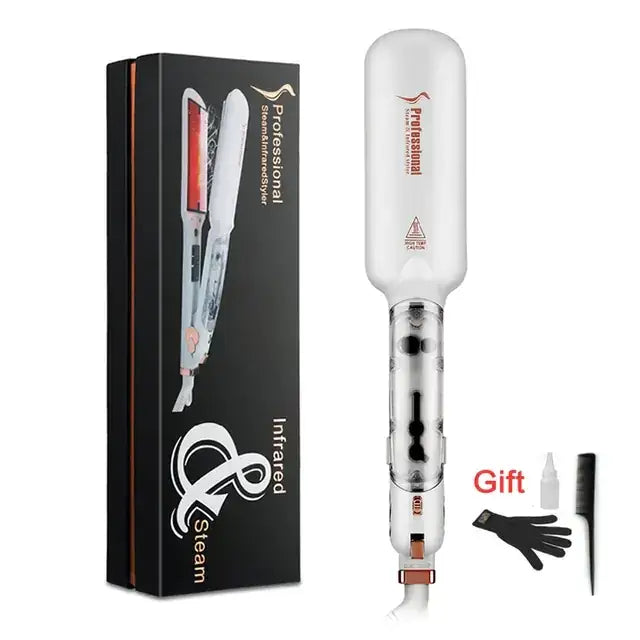 Straight Iron Steam Spray Hair Straightener
