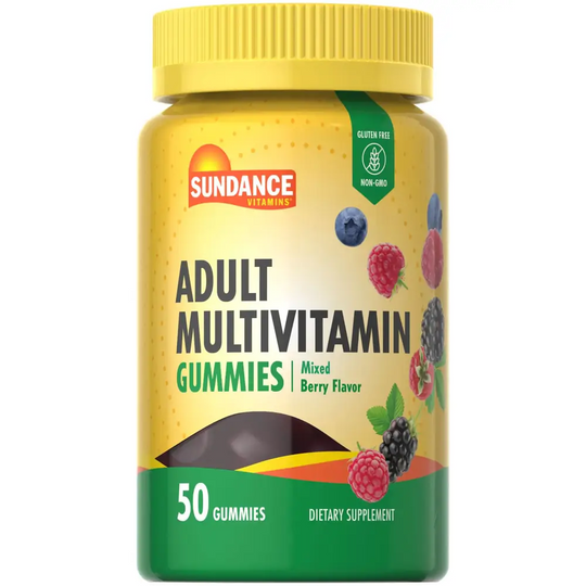 Sundance Adult Multivitamin Gummies | 50 Count | Mixed Berry Flavor | Non-GMO and Gluten Free Supplement