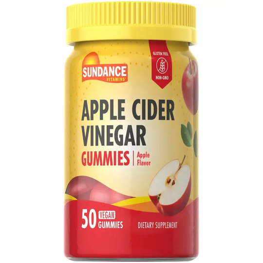 Sundance Apple Cider Vinegar Gummies | 50 Count | Apple Flavor | Vegan Non-GMO and Gluten Free Supplement
