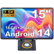 jumper 15 inch Tablet 2.5K Display Helio G99 Octa-Core Processor(Beat Unisoc T618) Android 14 Tablet with Foldable Stand 16GB RAM 256GB ROM 10000mAh 4 Speakers BT5.0 2.4G/5G WiFi 13MP Camera