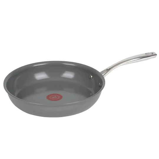 T-fal Ceramic Excellence Reserve Ceramic Nonstick Fry Pan 12 Inch Induction Oven Broiler Safe 500F Cookware Pots and Pans Grey