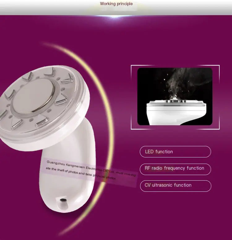 RF Beauty Device with LED and Ultrasonic Features