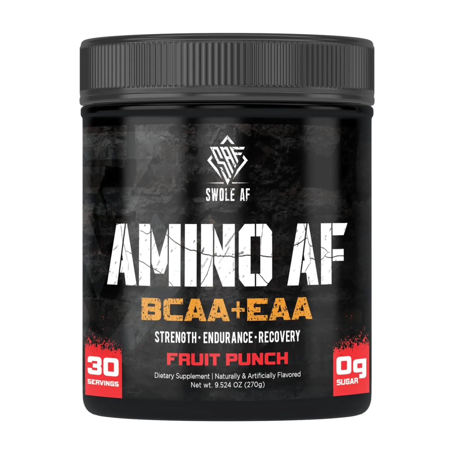 Swole AF | Amino AF BCAA + EAA | Essential Amino Acids for Muscle Gain Endurance & Recovery | Dietary Supplement for Enhanced Mood Faster Metabolism | Fruit Punch