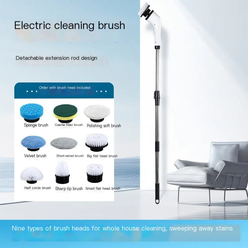 Extendable Wireless Electric Cleaning Brush Set (One Set) - Joomcy