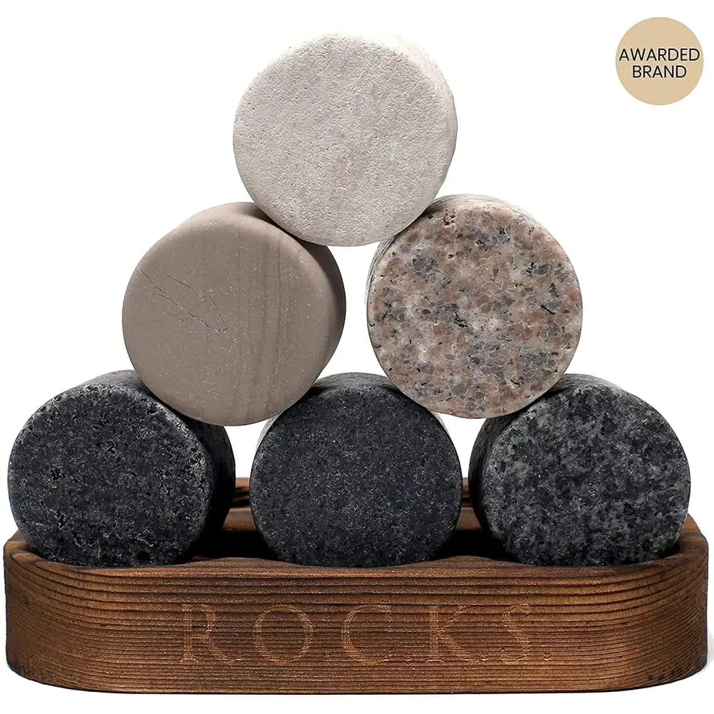 The Connoisseur's Set - Whiskey Stones & Reserve Whiskey Crystal Glass