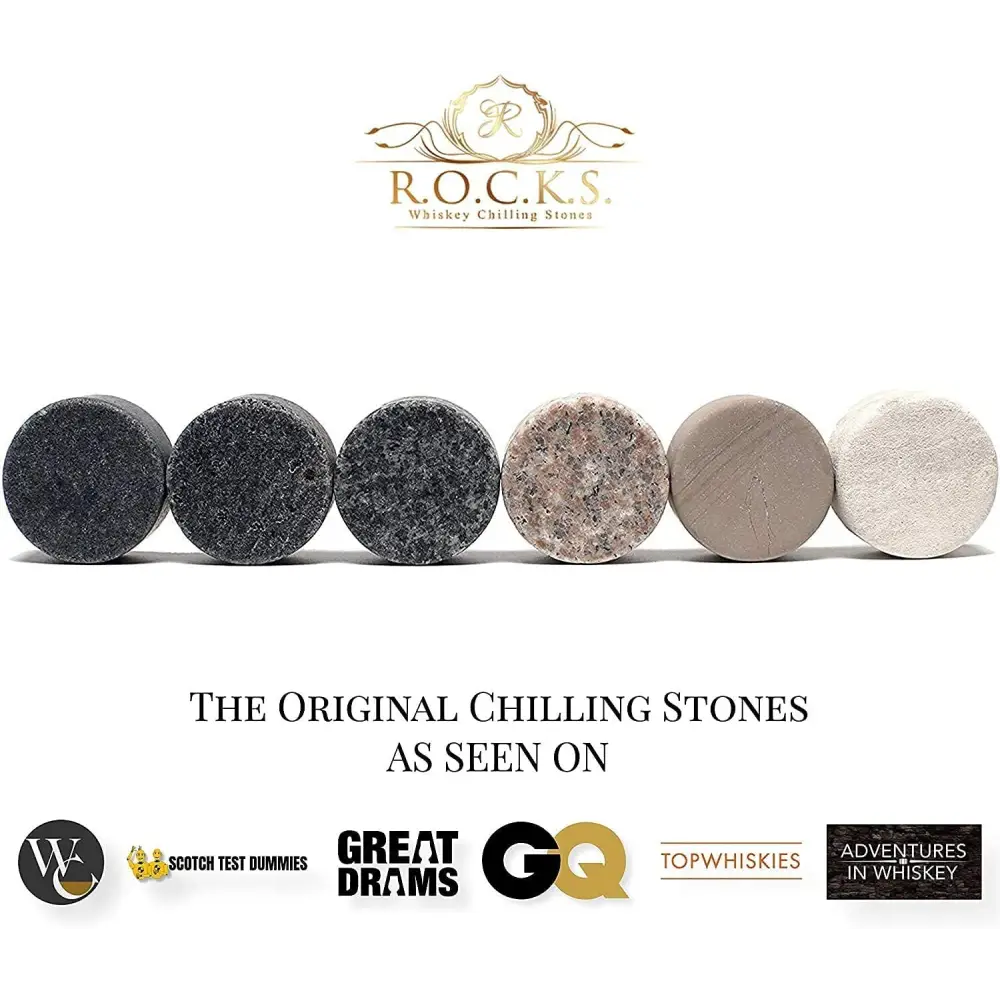 The Connoisseur's Set - Whiskey Stones & Reserve Whiskey Crystal Glass