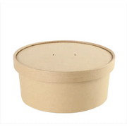Thick Kraft Paper Disposable Round Food Box