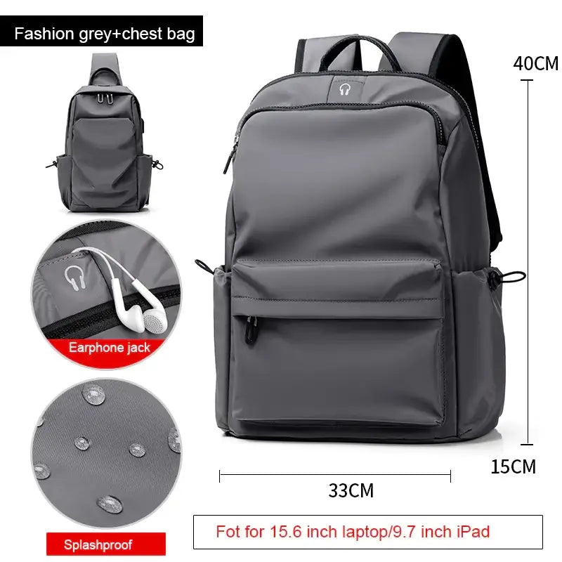 Trendy College Student Computer Backpack for Travel