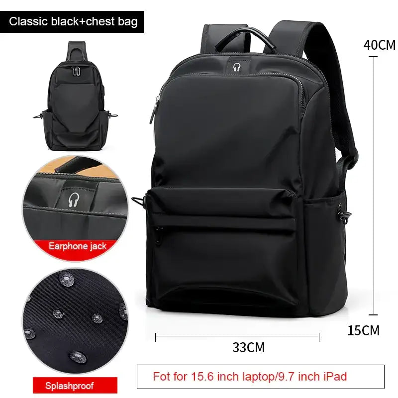 Trendy College Student Computer Backpack for Travel