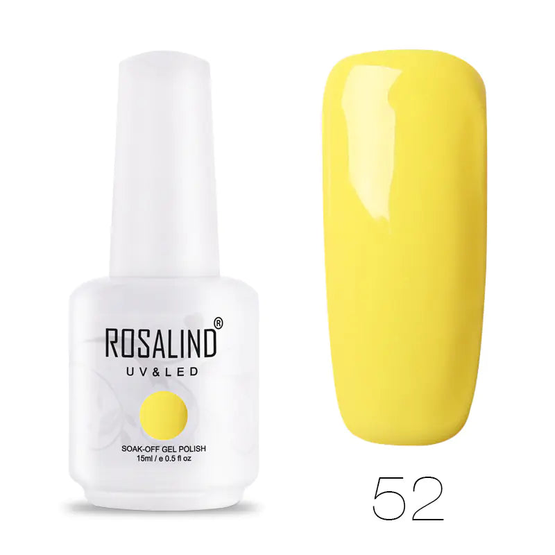 ROSALIND Barbie Nail Gel, Solid Color UV Gel 15ml