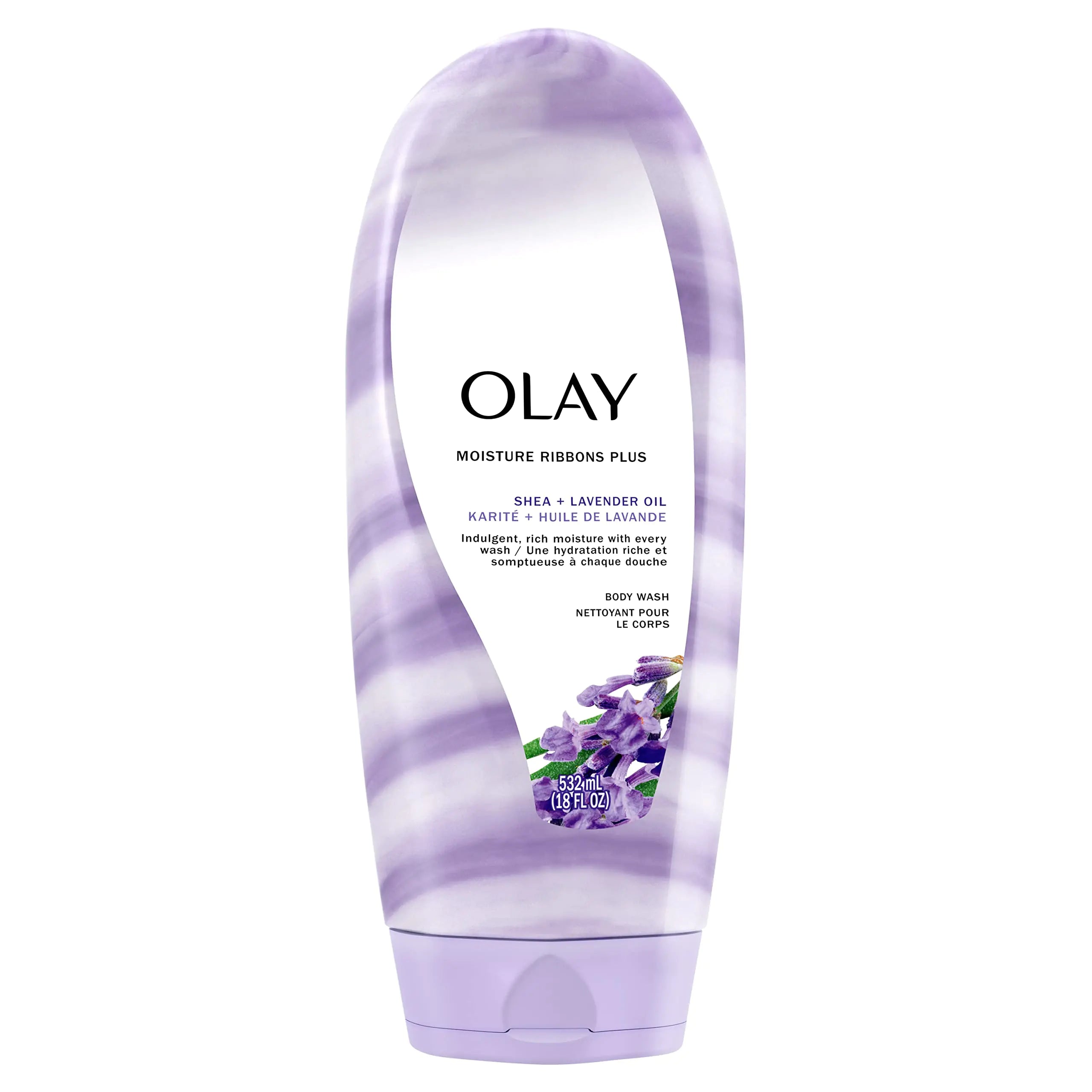 Olay Moisture Ribbons Plus Shea + Lavender Oil Body Wash 18 oz