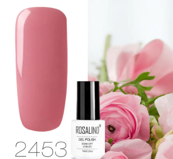 ROSALIND 10ml Pink Eco-Friendly UV Nail Gel (24 Colors)