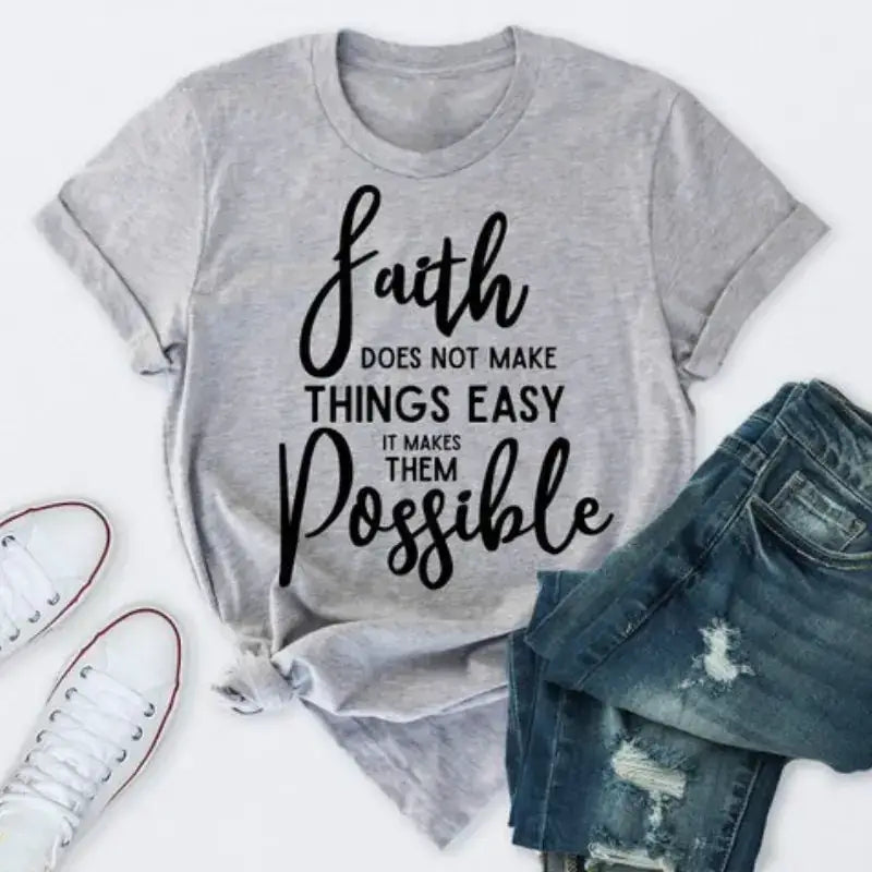 Unisex Letter Print Short Sleeve T-Shirt