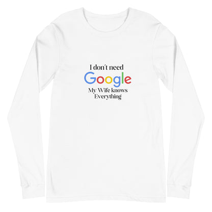 Unisex  White Long Sleeve Tee