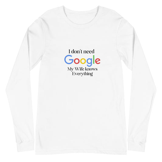 Unisex  White Long Sleeve Tee