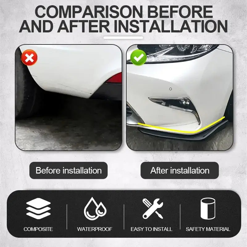 Yellow composite bumper protector strip