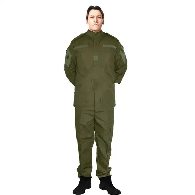 Olive green tactical uniform set