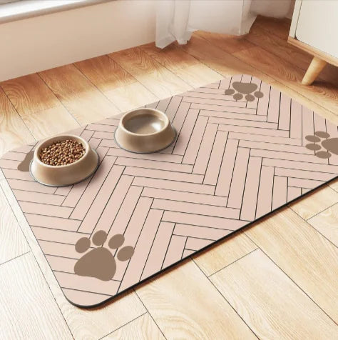 Splash-Proof Feeding Mat for Cats & Dogs | Quick-Drying & Water-Absorbing Floor Protector - Joomcy