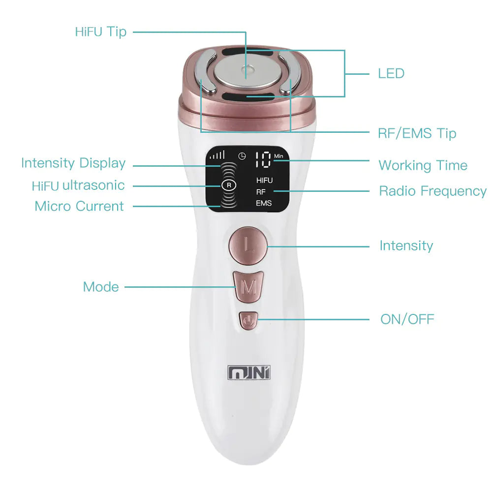 Mini HIFU RF Ultrasound Sculpting Beauty Device