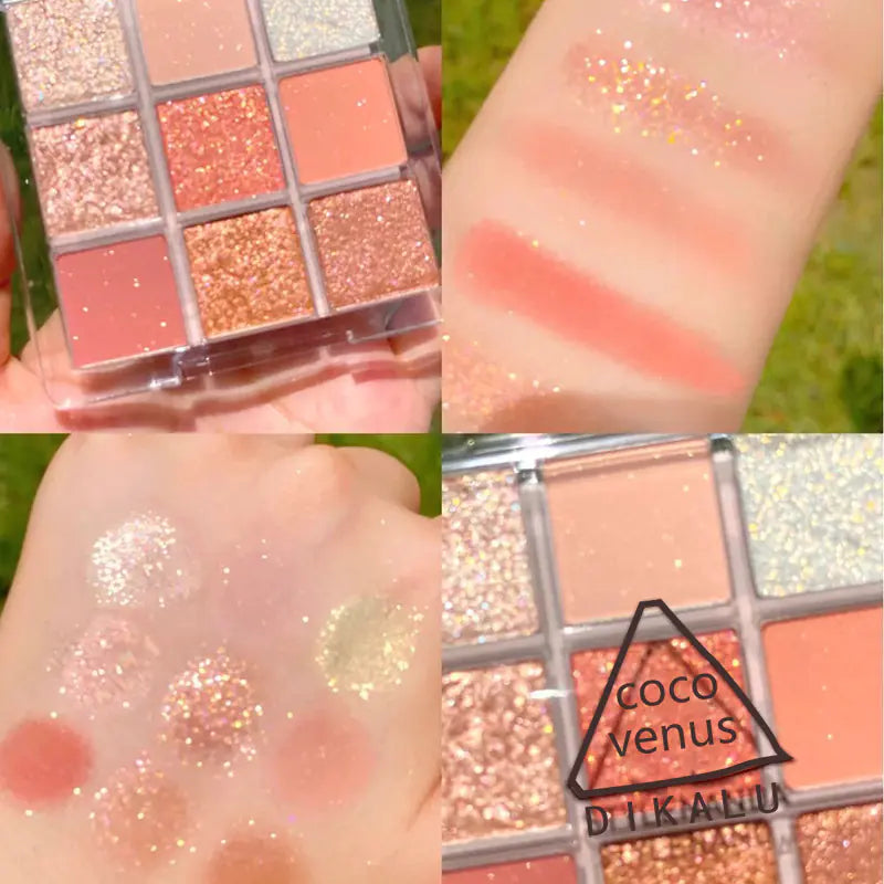DIKALU Sunset Glow Nine-Color Eyeshadow Palette - Joomcy