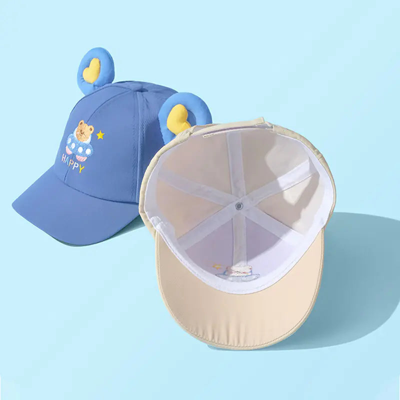 Kawaii Bear Cartoon Baseball Cap for Toddler Summer