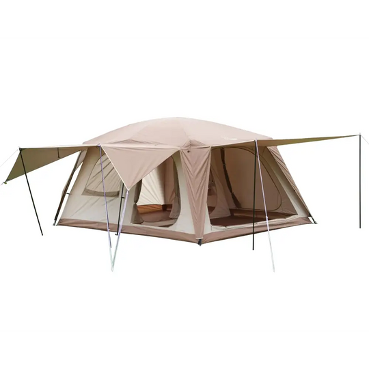 Vidalido 8-10 Person Camping Tent with 3 Door 2 Room Large Family Cabin Tents Double Layer Waterproof Portable Glamping Tent Big Tents for Outdoor Camping Hiking