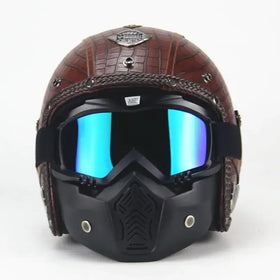 Vintage Handmade Harley Motorcycle Helmet