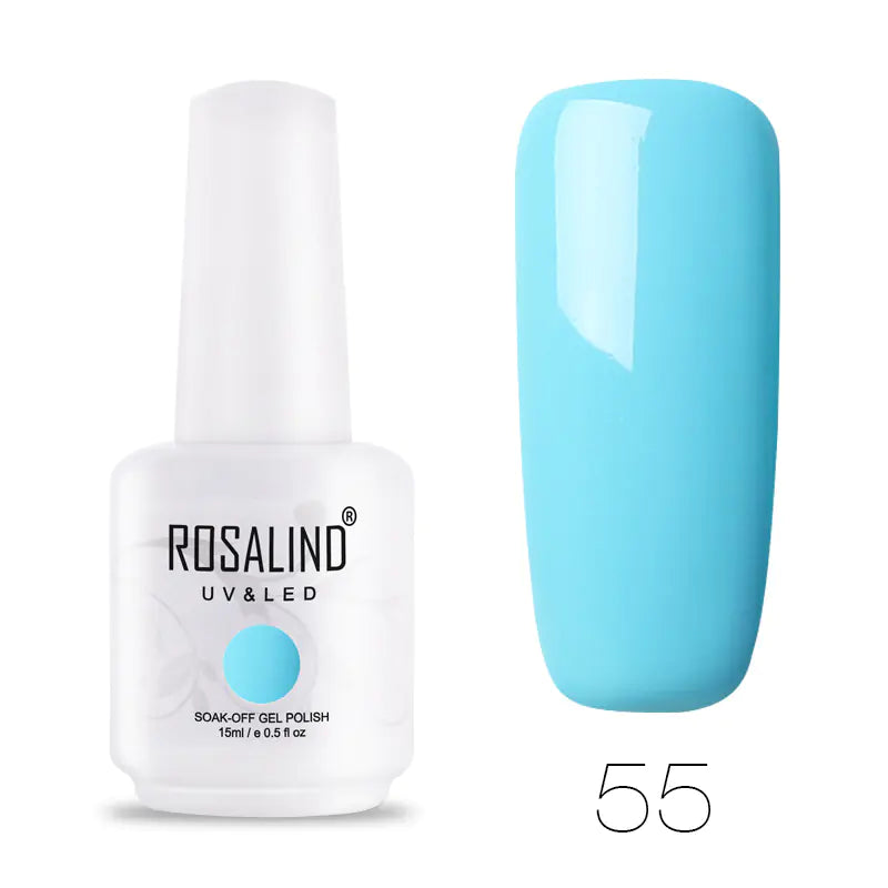 ROSALIND Barbie Nail Gel, Solid Color UV Gel 15ml