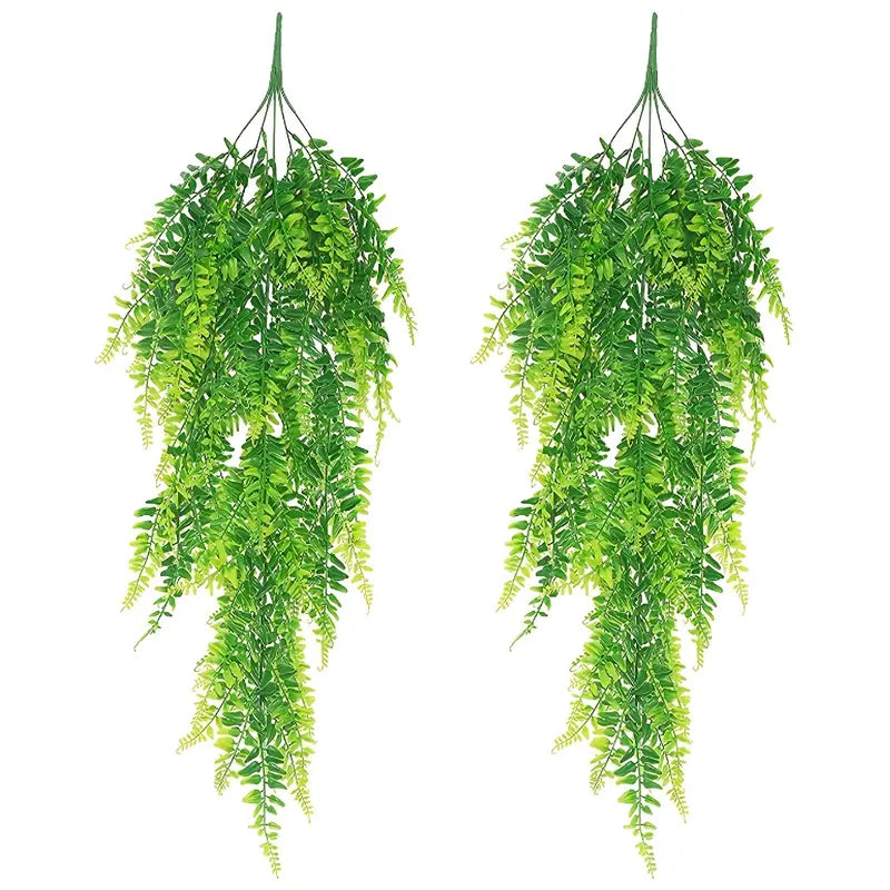 2 Pcs Boston Fern Artificial Hanging Plants for Decoration