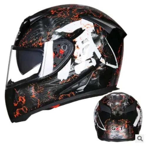 Winter Motorcycle Helmet with Anti-Fog Dual Lenses