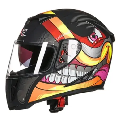 Winter Motorcycle Helmet with Anti-Fog Dual Lenses