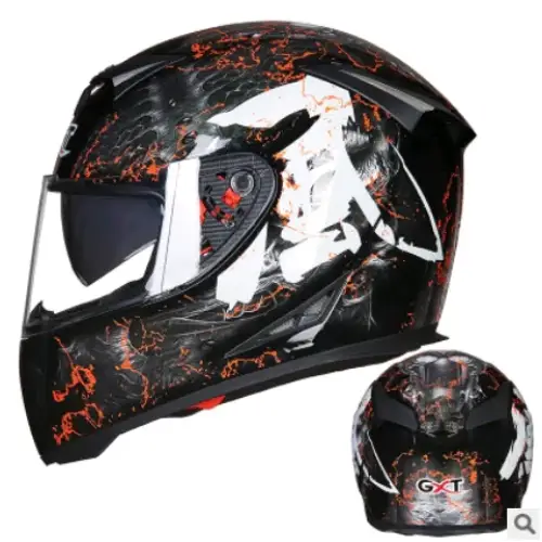 Winter Motorcycle Helmet with Anti-Fog Dual Lenses