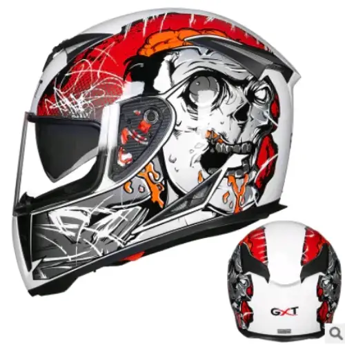 Winter Motorcycle Helmet with Anti-Fog Dual Lenses