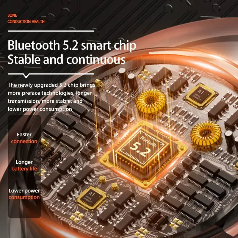 Wireless Bone Conduction Waterproof Bluetooth Headset