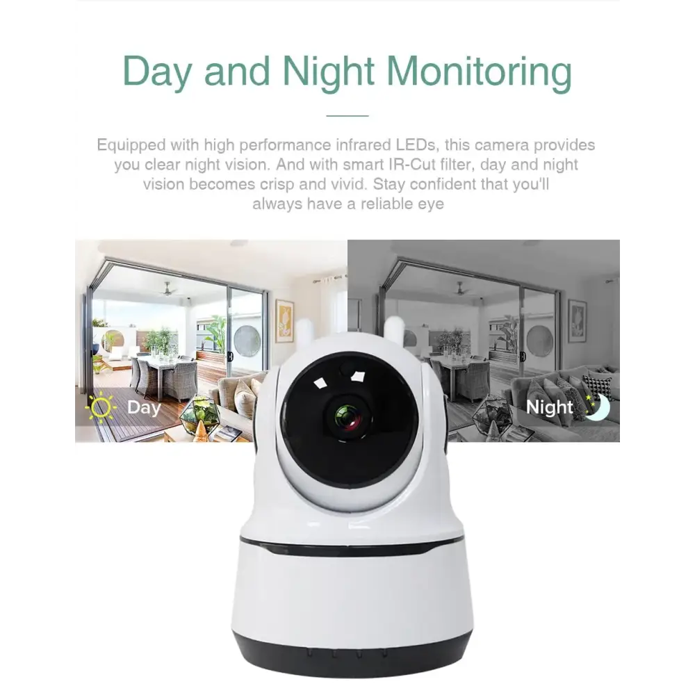 Wireless Security Camera 1080P Night Vision, Motion Detection, Activity Alert, Deterrent Alarm