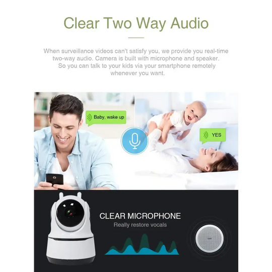 Wireless Security Camera 1080P Night Vision, Motion Detection, Activity Alert, Deterrent Alarm