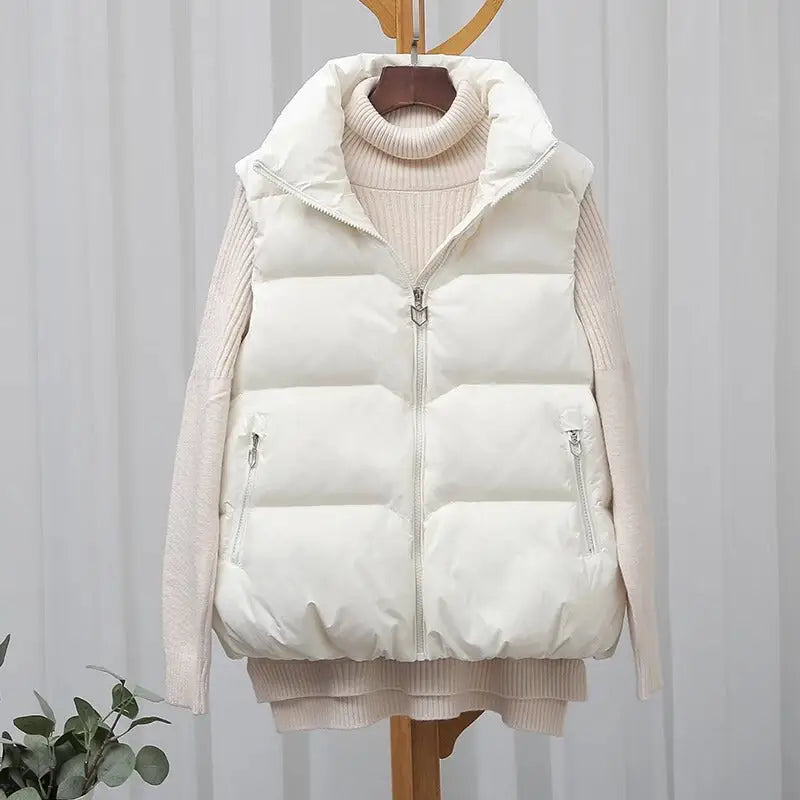 Women's 2023 Autumn Winter Loose Down Vest Jacket