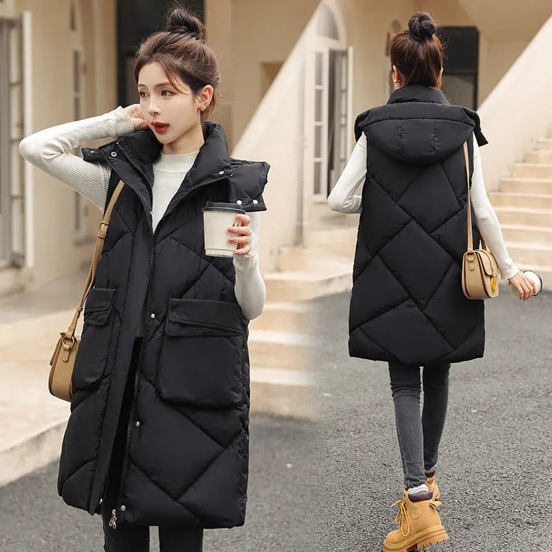 Women's 2023 Winter Long Thick Down Cotton Coat