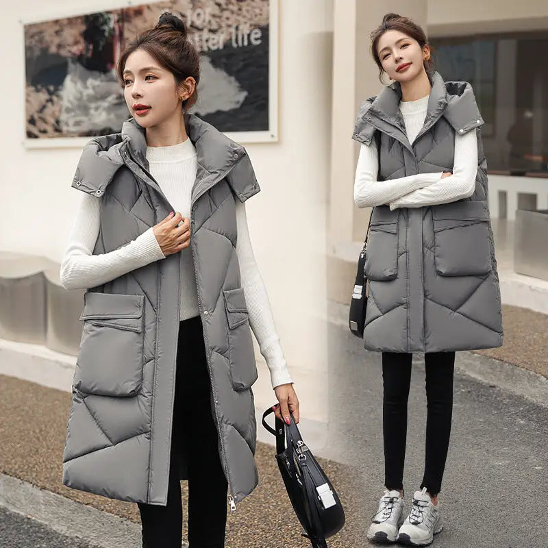 Women's 2023 Winter Long Thick Down Cotton Coat