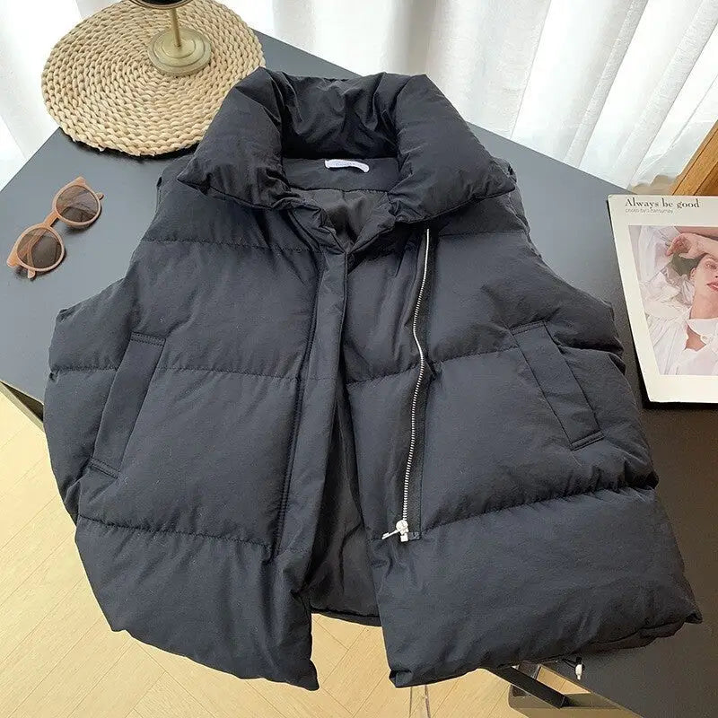 Women's Autumn Winter Cotton Sleeveless Vest Jacket